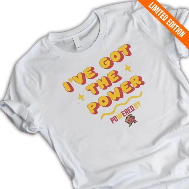 Official Girls Youth Gameday Couture White Maryland Terrapins Poweredby Got The Power T-Shirt