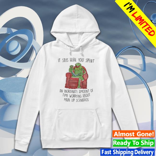 Frog It Says Here You Spent An Inordinate Amount Of Time Worrying About Made Up Scenarios Crewneck Sweatshirt